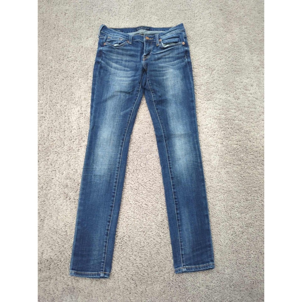 Lucky Brand Jeans Womens 2/26R Blue Denim Low Rise Charlie Skinny Stretch